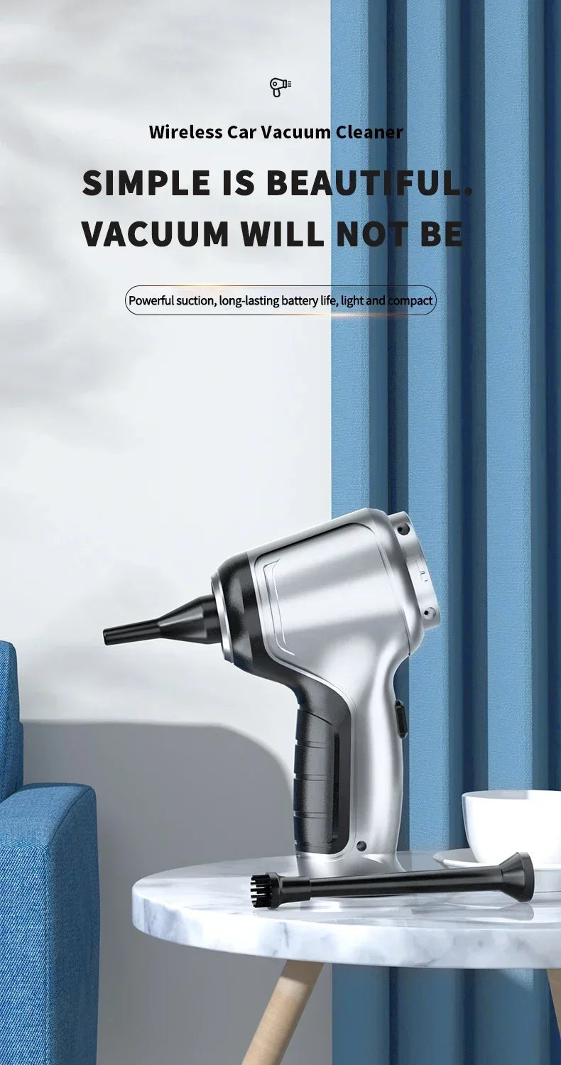95000PA Car Vacuum Cleaner Wireless Powerful Cleaning Machine Auto Robot Car Accessories Home Appliance Strong Suction As Gift