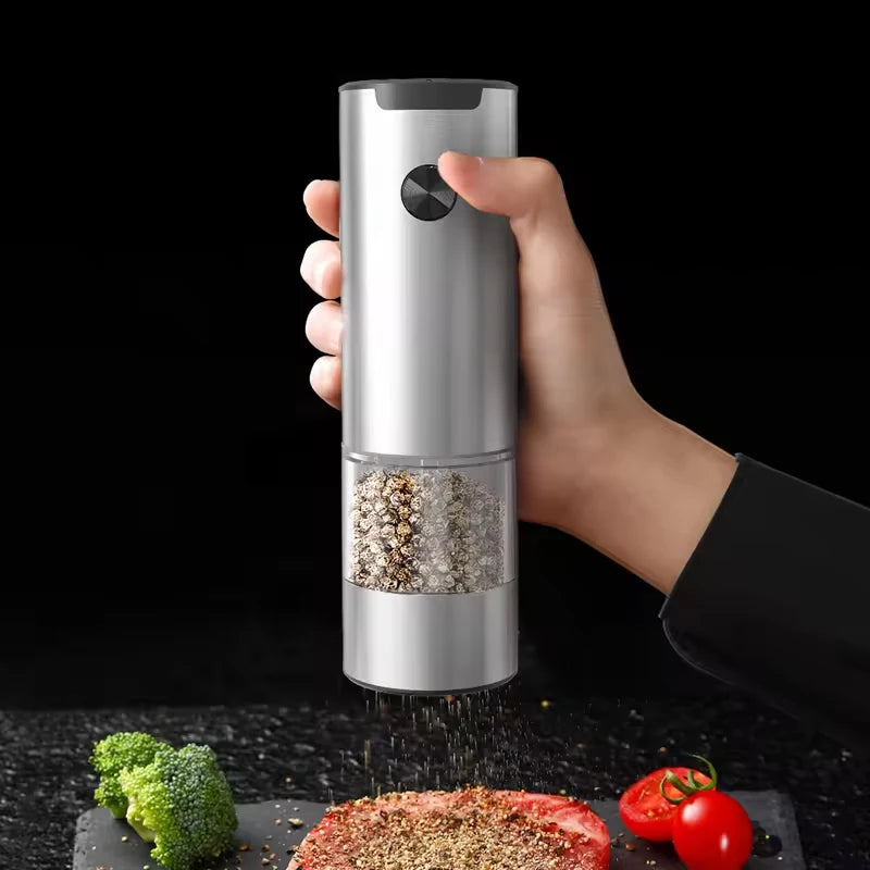 Electric Automatic Salt and Pepper Grinder Set with Led Light Grinder Set Spice Mill Adjustable Spices Grinder Kitchen Tools