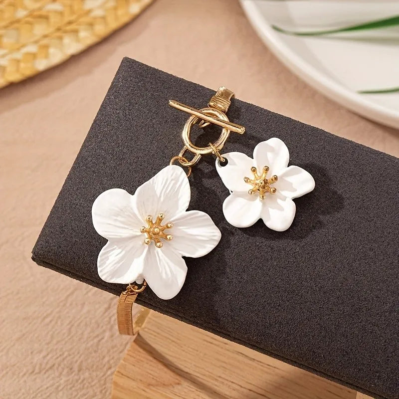Elegant Chic Flower Pendant Anklet for Women Vacation & Daily Wear Summer Boho Foot Chain Party Jewelry Gifts