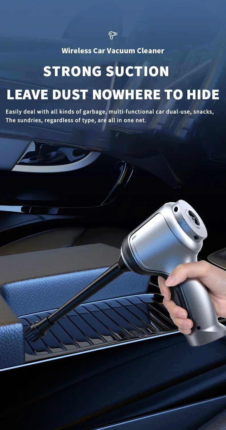 95000PA Car Vacuum Cleaner Wireless Powerful Cleaning Machine Auto Robot Car Accessories Home Appliance Strong Suction As Gift