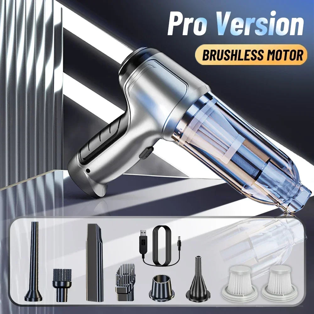95000PA Car Vacuum Cleaner Wireless Powerful Cleaning Machine Auto Robot Car Accessories Home Appliance Strong Suction As Gift