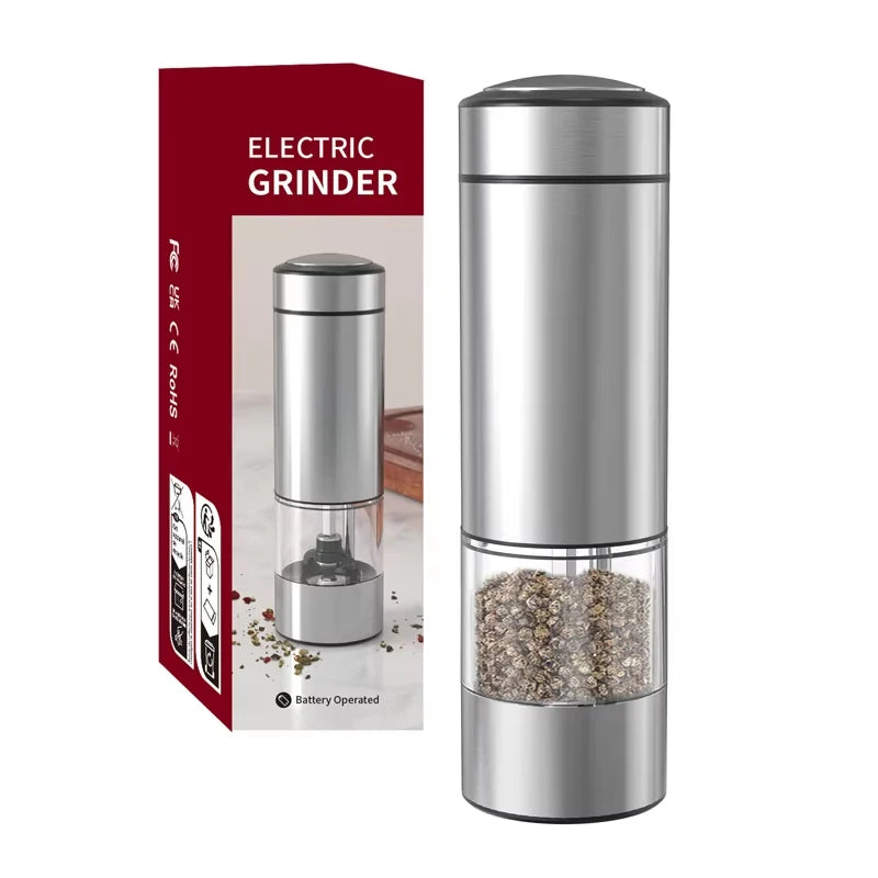 Electric Automatic Salt and Pepper Grinder Set with Led Light Grinder Set Spice Mill Adjustable Spices Grinder Kitchen Tools