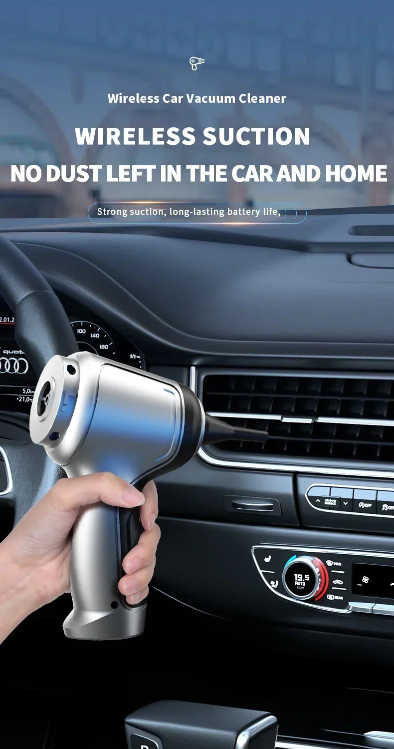 95000PA Car Vacuum Cleaner Wireless Powerful Cleaning Machine Auto Robot Car Accessories Home Appliance Strong Suction As Gift
