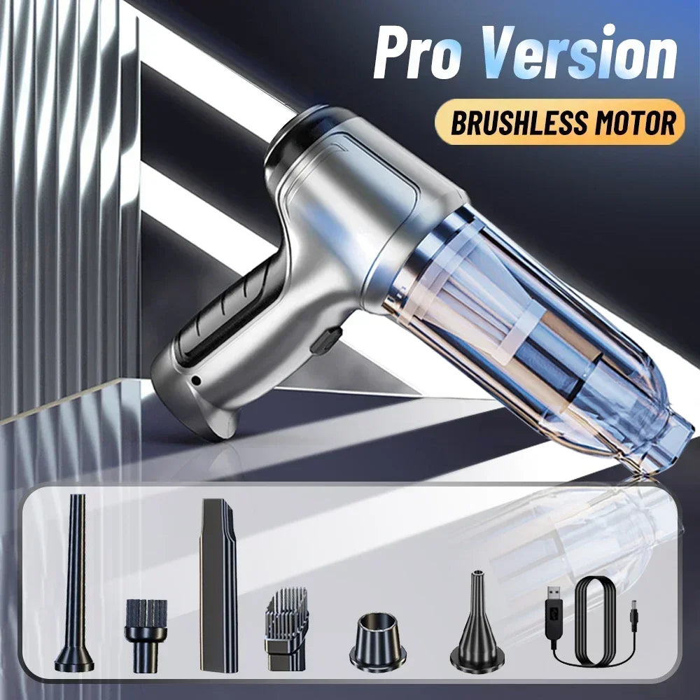 95000PA Car Vacuum Cleaner Wireless Powerful Cleaning Machine Auto Robot Car Accessories Home Appliance Strong Suction As Gift