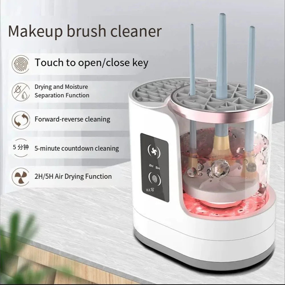 Electric Makeup Brush Cleaning Machine USB Plug Portable Cleaning Machine Makeup Brush Automatic Rotary Cleaning Machine Dryer.