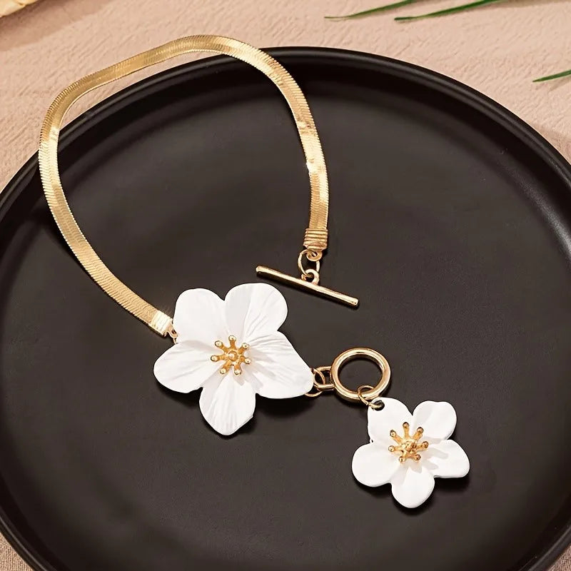 Elegant Chic Flower Pendant Anklet for Women Vacation & Daily Wear Summer Boho Foot Chain Party Jewelry Gifts