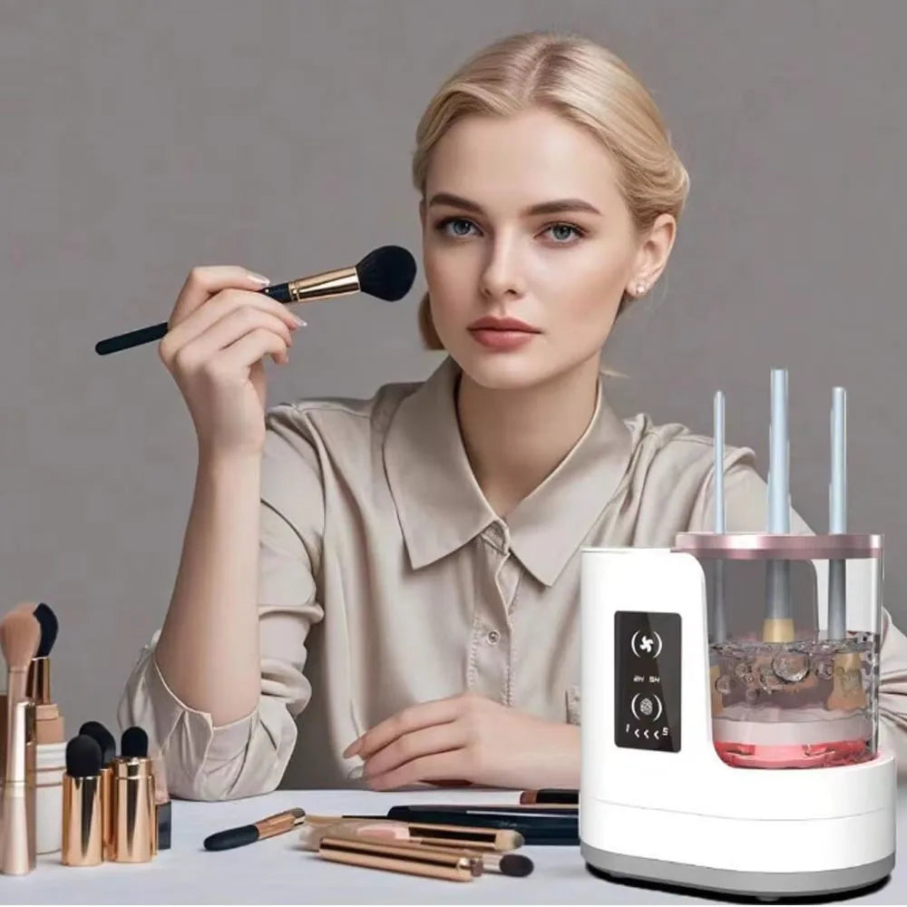 Electric Makeup Brush Cleaning Machine USB Plug Portable Cleaning Machine Makeup Brush Automatic Rotary Cleaning Machine Dryer.