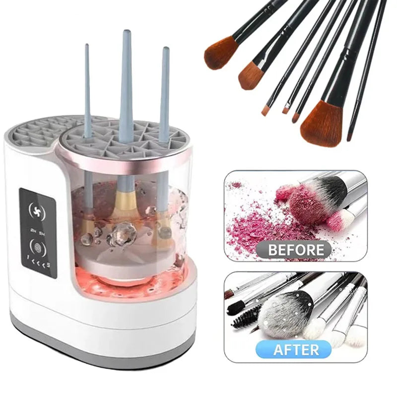 Electric Makeup Brush Cleaning Machine USB Plug Portable Cleaning Machine Makeup Brush Automatic Rotary Cleaning Machine Dryer.